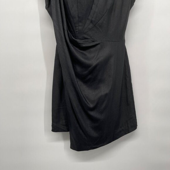 BCBG BCBGMaxazria Runway Collection Draped Open Back Backless Sheath Dress Black - Picture 4 of 10